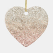 ピンクガーリーホワイト金ゴールドグリッツグリッター名 セラミックオーナメント (裏面)