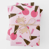 ピンクガーリーマニキュリスト爪、 ネイルポーランドパタかわいらしーン ラッピングペーパーシート (インサイチュ)