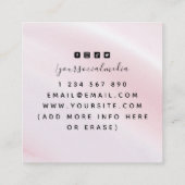 ピンクガーリーミスティック魔法アイエナジーヒーリングスパークリー スクエア名刺 (裏面)