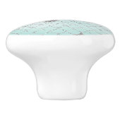 ピンクガーリーミントシルバーグリッター人魚 セラミックノブ (側面)