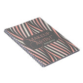 ピンクガーリーメイクアップアーティストプロフェッショナル ノートブック (右側)