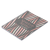 ピンクガーリーメイクアップアーティストプロフェッショナル ノートブック (左側)