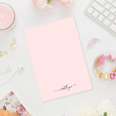 ピンクガーリーモノグラムモダンスクリプパーソナライズされたト ポストイット