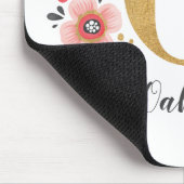 ピンクガーリーモノグラム マウスパッド (コーナー)