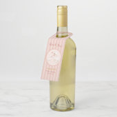 ピンクガーリーラム赤ちゃんシャワーありがとう ボトルネックタグ (アングル)