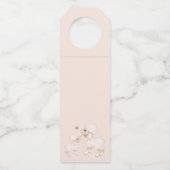 ピンクガーリーラム赤ちゃんシャワーありがとう ボトルネックタグ (裏面)