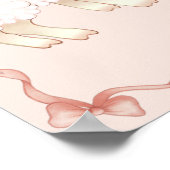 ピンクガーリーラム赤ちゃんシャワーへようこそ ポスター (角)