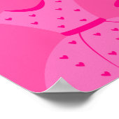 ピンクガーリーレトロドールレッツゴーデーパーティー誕生日 ポスター (角)