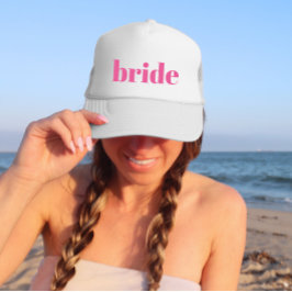 ピンクガーリーレトロモダン花嫁バチェロレッテ キャップ