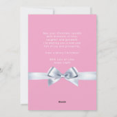 ピンクガーリーワンフォトメリークリスマスグリーティング シーズンカード (裏面)