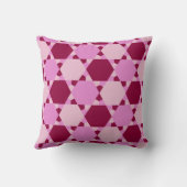 ピンクガーリー三角形の光学錯覚パターン クッション (裏面)