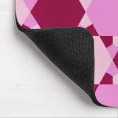 ピンクガーリー三角形の光学錯覚パターン マウスパッド (コーナー)