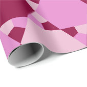 ピンクガーリー三角形の光学錯覚パターン ラッピングペーパー (ロールコーナー)