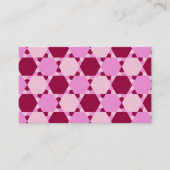 ピンクガーリー三角形の光学錯覚パターン 名刺 (正面)