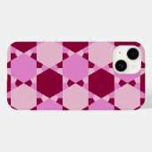 ピンクガーリー三角形の光学錯覚パターン Case-Mate iPhoneケース (裏面 (横))
