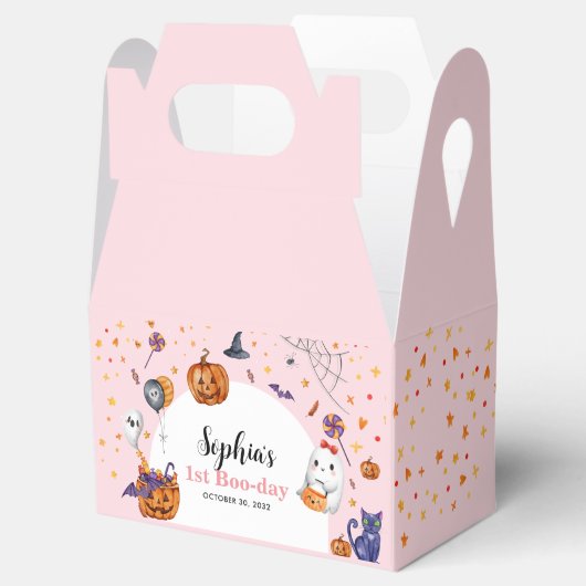 ピンクガーリー不気味ハロウィーンブデイ誕生日 フェイバーボックス (オープン)