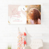 ピンクガーリー写真の美しいスワンパーティー 横断幕 (インサイチュ)