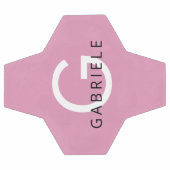 ピンクガーリー名前をカスタムするとモノグラム文字 サッカーボール (フラット)