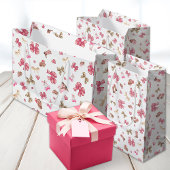 ピンクガーリー女性のカーボーイブーツ弓コケットパターン スモールペーパーバッグ