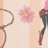 ピンクガーリー女性のカーボーイホースロデオウェスタンデザイン 壁紙 (縫い目)