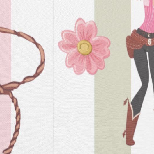 ピンクガーリー女性のカーボーイホースロデオウェスタンデザイン 壁紙 (縫い目)