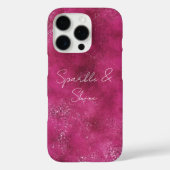 ピンクガーリー抽象芸術グリッツグラムグリッター Case-Mate iPhoneケース (裏面)