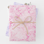 ピンクガーリー渦巻形ののユニコーンの渦巻き ラッピングペーパーシート (インサイチュ)