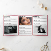 ピンクガーリー美しいスパサロンフォトモノグラム 三つ折りカード (内部)