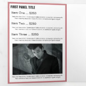 ピンクガーリー美しいスパサロンフォトモノグラム 三つ折りカード (内部最初)