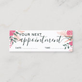 ピンクガーリー美しい熱帯フローラアポイントメント スキニー名刺 (正面)