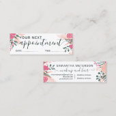 ピンクガーリー美しい熱帯フローラアポイントメント スキニー名刺 (正面/裏面)