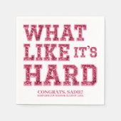 ピンクガーリー美学法科卒業式 スタンダードカクテルナプキン (正面)