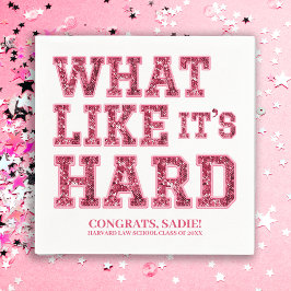 ピンクガーリー美学法科卒業式 スタンダードカクテルナプキン