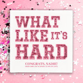 ピンクガーリー美学法科卒業式 スタンダードカクテルナプキン