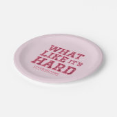 ピンクガーリー美学法科卒業式 ペーパープレート (アングル)