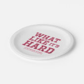 ピンクガーリー美学法科卒業式 ペーパープレート (アングル)