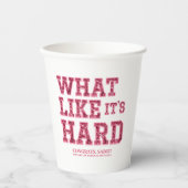 ピンクガーリー美学法科卒業式 紙コップ (正面)