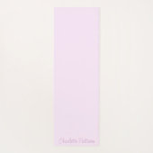 ピンクガーリー色あせた愛のハート名パーソナライズされた ヨガマット (裏面)