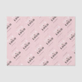 ピンクガーリー色のカスタムロゴ・メッセージ 薄葉紙 (正面)