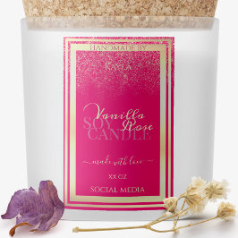 ピンクガーリー製品の包装ラベル金ゴールド枠 フードラベル