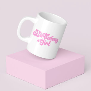 ピンクガーリー誕生日ガール1st最初の誕生日コーヒー コーヒーマグカップ