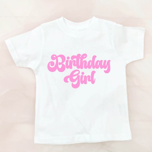 ピンクガーリー誕生日ガール1st第1誕生日 tシャツ