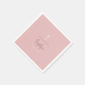 ピンクガーリー赤ちゃん書道バプテスマ スタンダードカクテルナプキン (角)