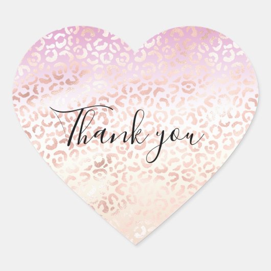 ピンクガーリー赤面ピーチグラムヒョウ絞り染め ハートシール (正面)