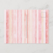 ピンクガーリー赤面ホワストライプイト ポストカード (裏面)