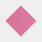 ピンクガーリー金ゴールドグラムスターズ スタンダードランチョンナプキン (角)