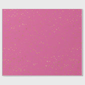 ピンクガーリー金ゴールドグラムスターズ ラッピングペーパー (フラット)