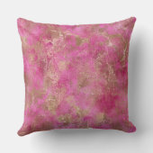 ピンクガーリー金ゴールドグラムヒョウ印刷 クッション (裏面)