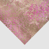 ピンクガーリー金ゴールドグラムヒョウ印刷 薄葉紙 (詳細)