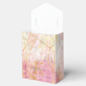 ピンクガーリー金ゴールドグリッタースパークルモノグラムフローラ フェイバーボックス (オープン)